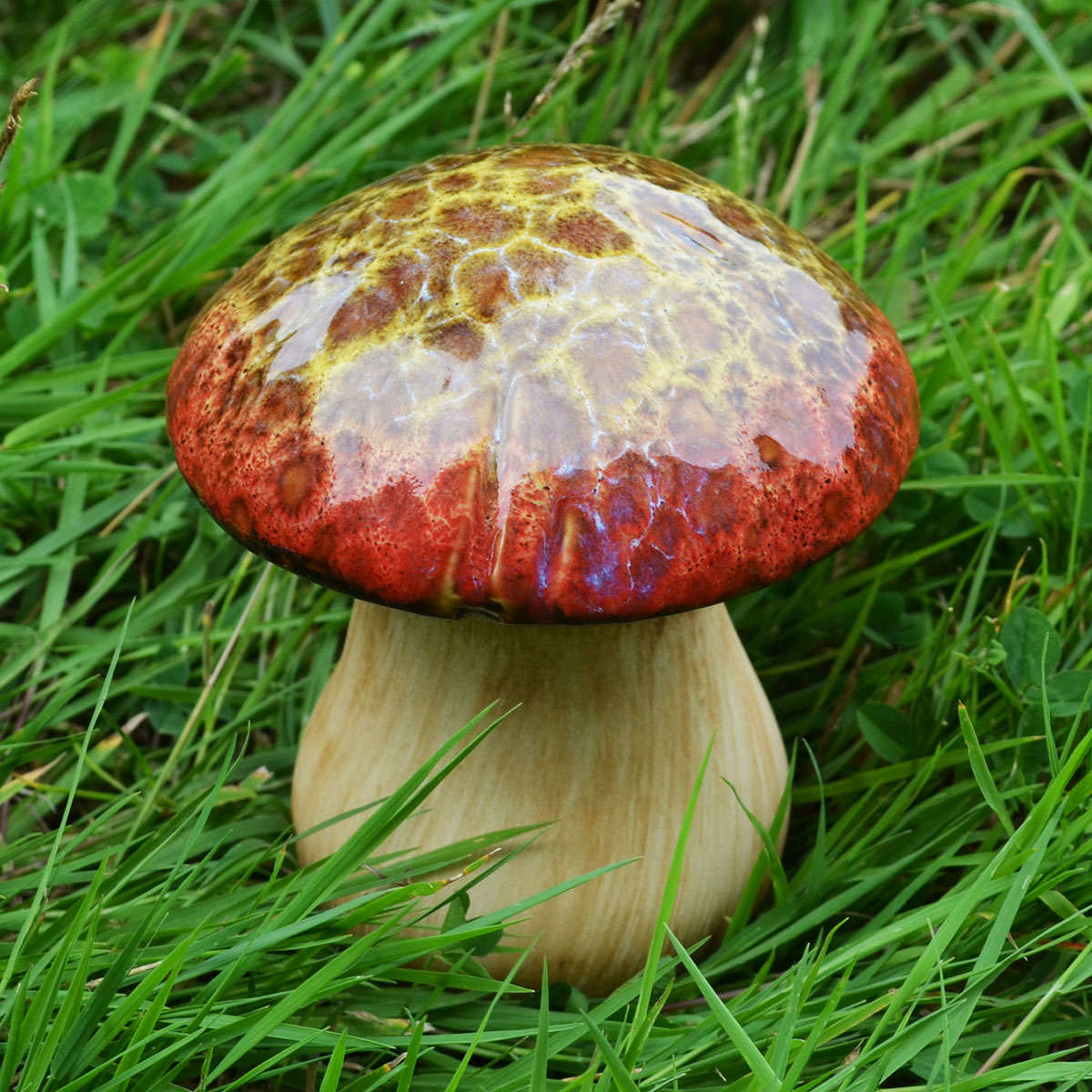 TOADSTOOL H13CM RED & BROWN CODE: 80516